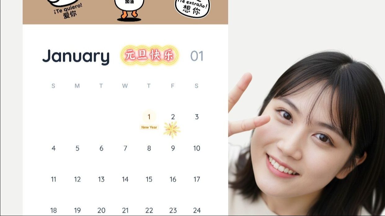日历制作示例图