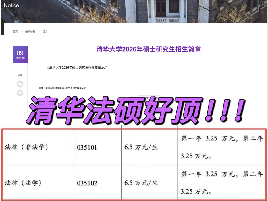 清华法硕学制调整