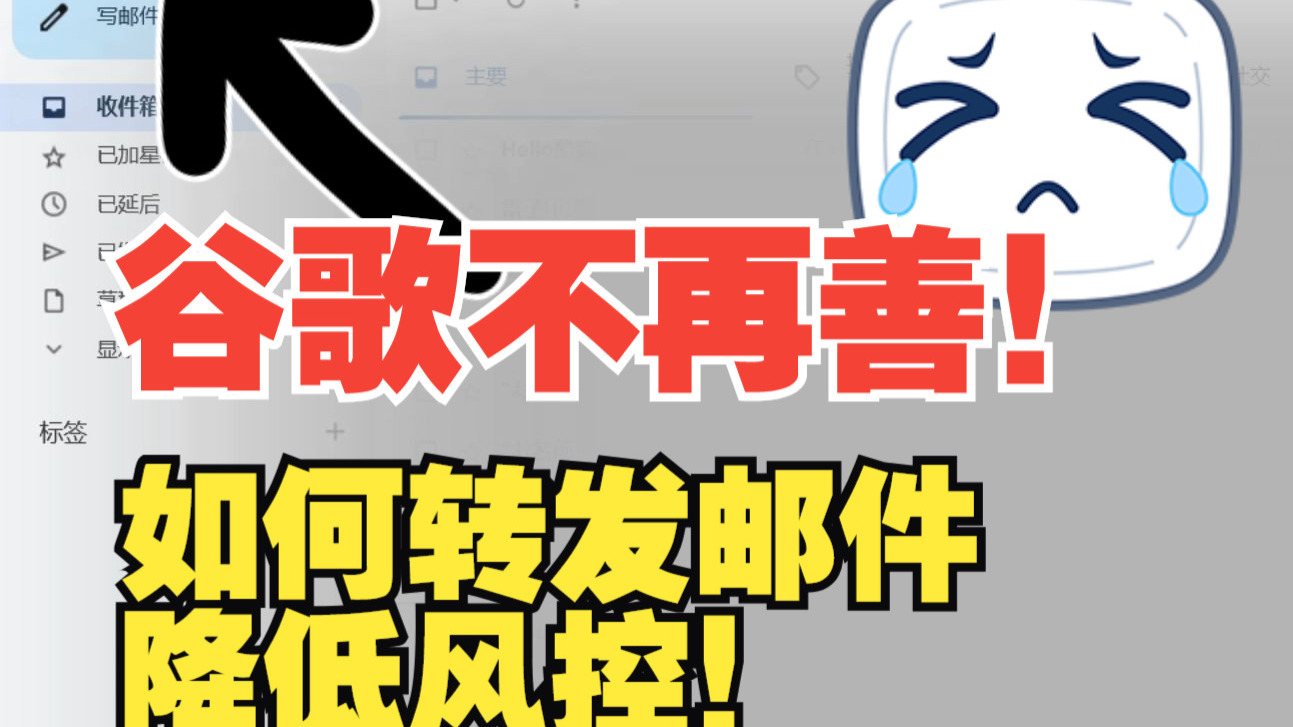 谷歌邮件转发操作示意图